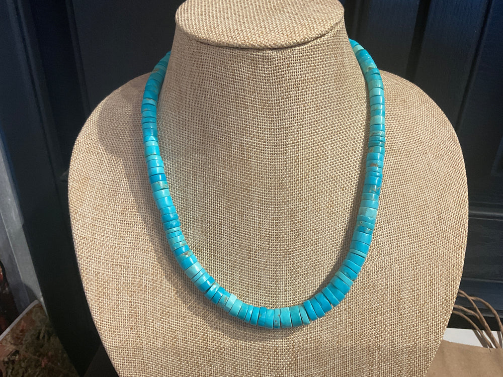 Blue Bird Heishi Necklace