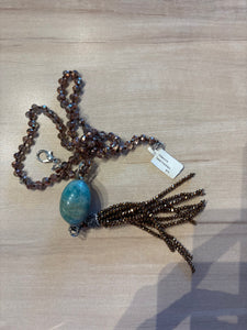 Amazonite Tassel Necklae