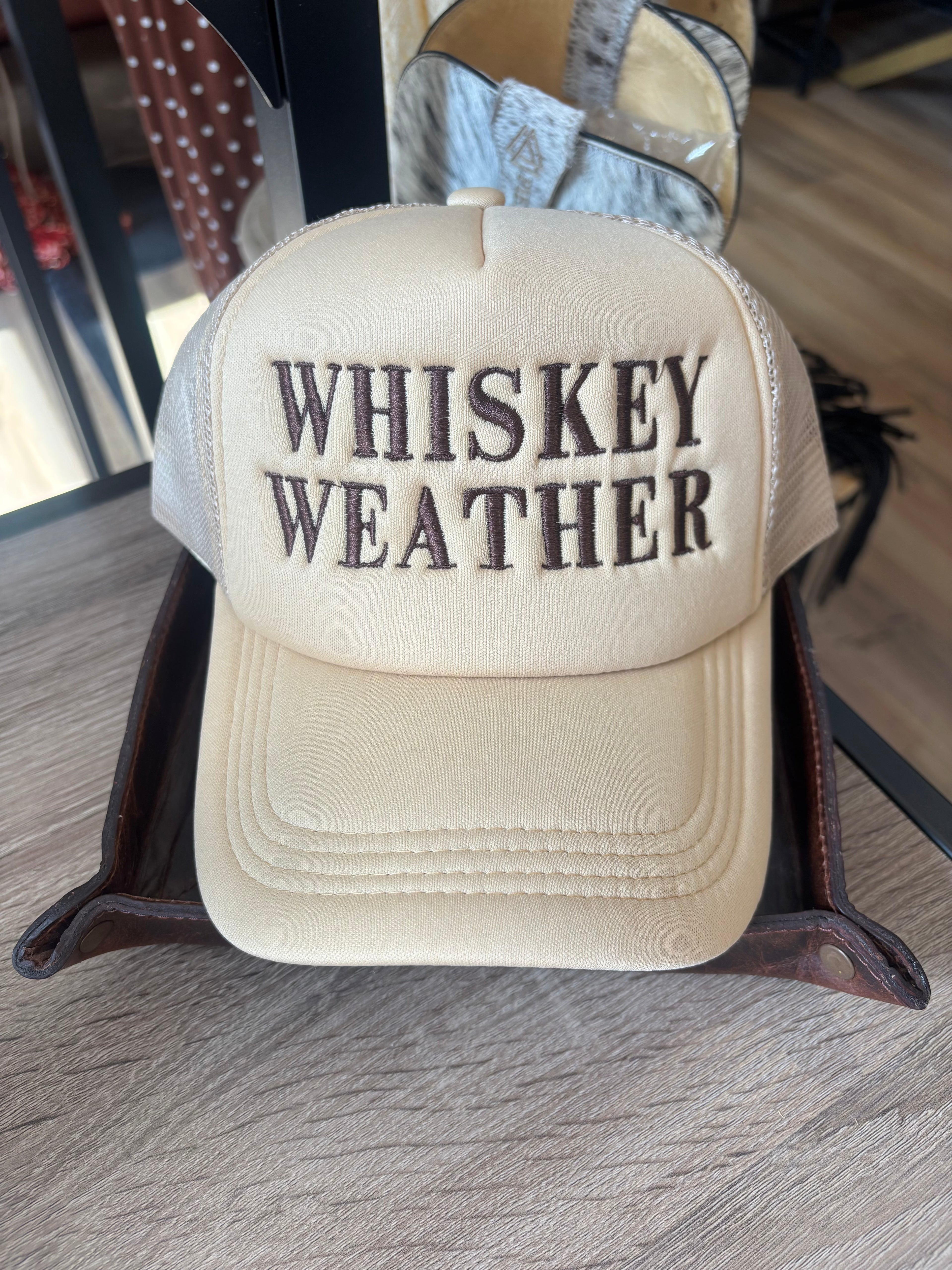 Tan & Brown Whiskey Weather Trucker Hat