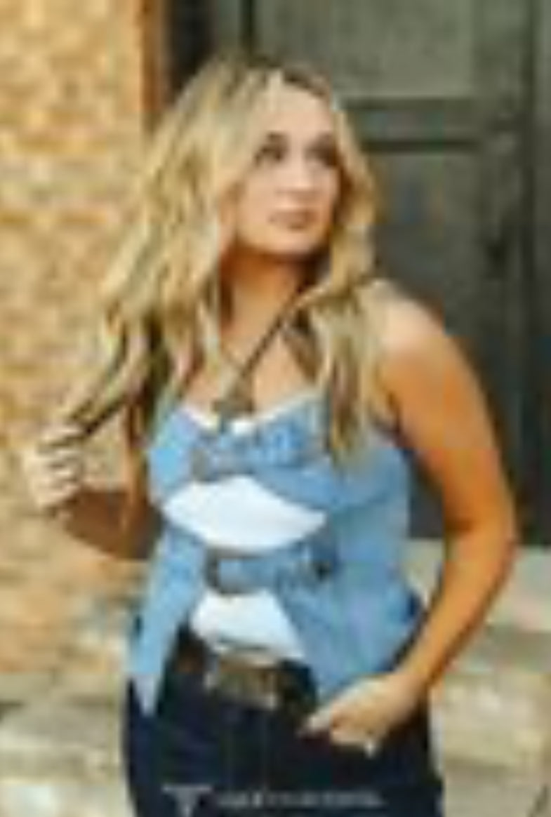 Brianne Buckle Denim Top