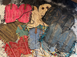 Upcycled Boot Top Corset