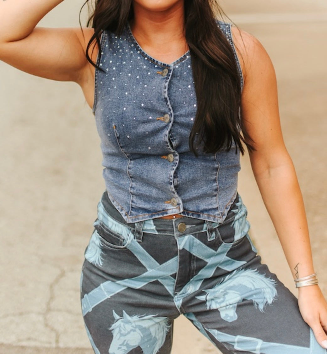 SS Star Ridge Rhinestone Vest