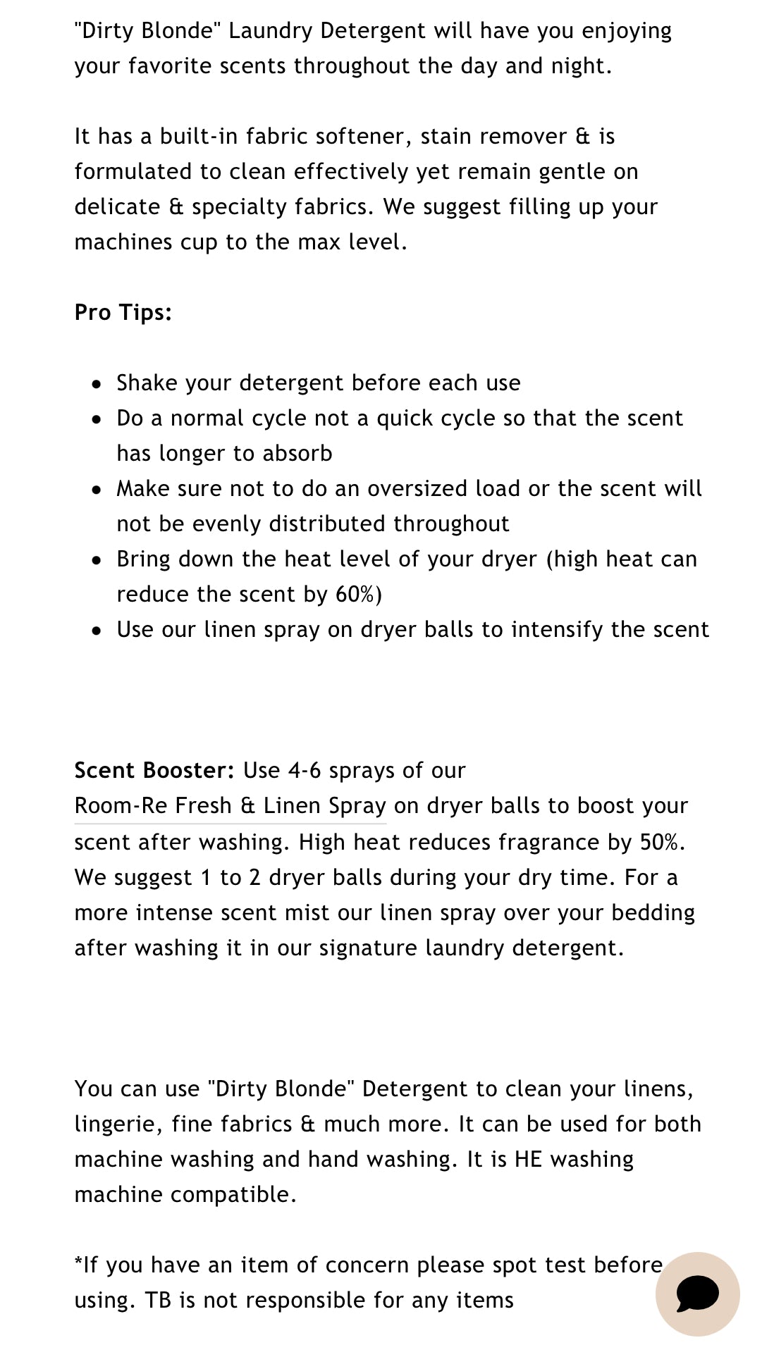 Dirty Blonde Laundry Detergent