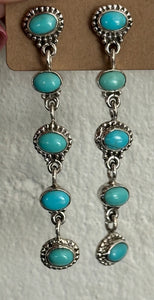 5 Stone Turq Dangles