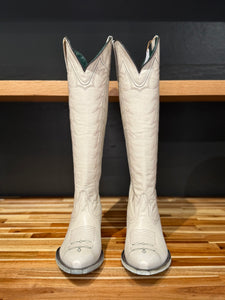 Aztek White Leather Tall Boot Size 10