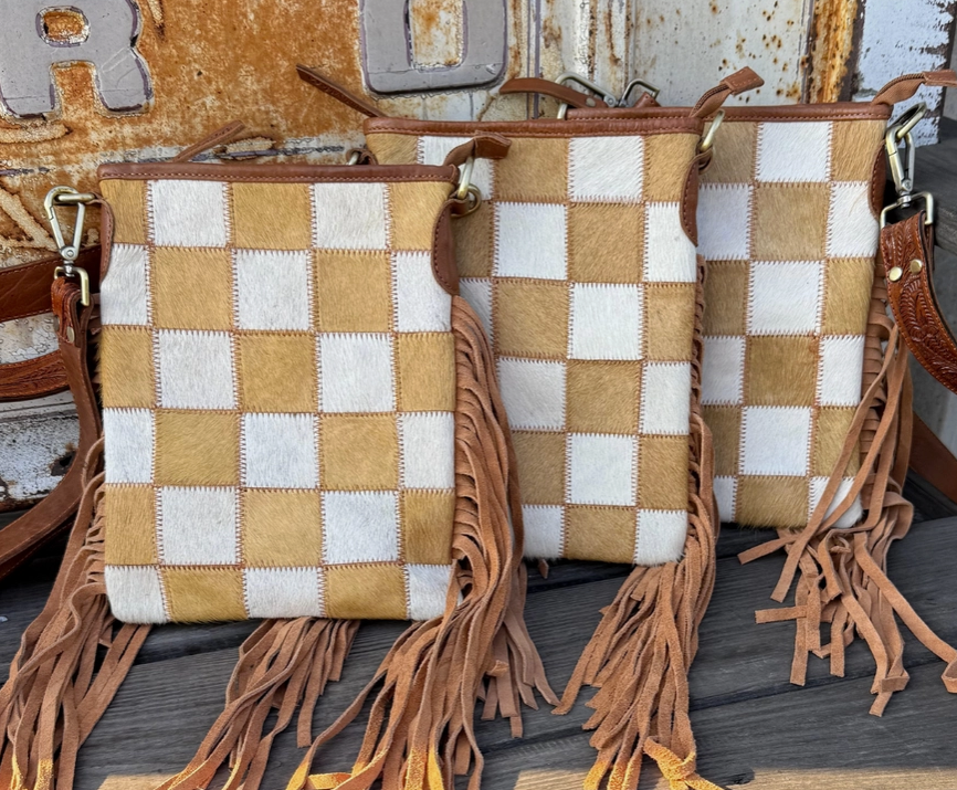 Checkmate Fringe Crossbody