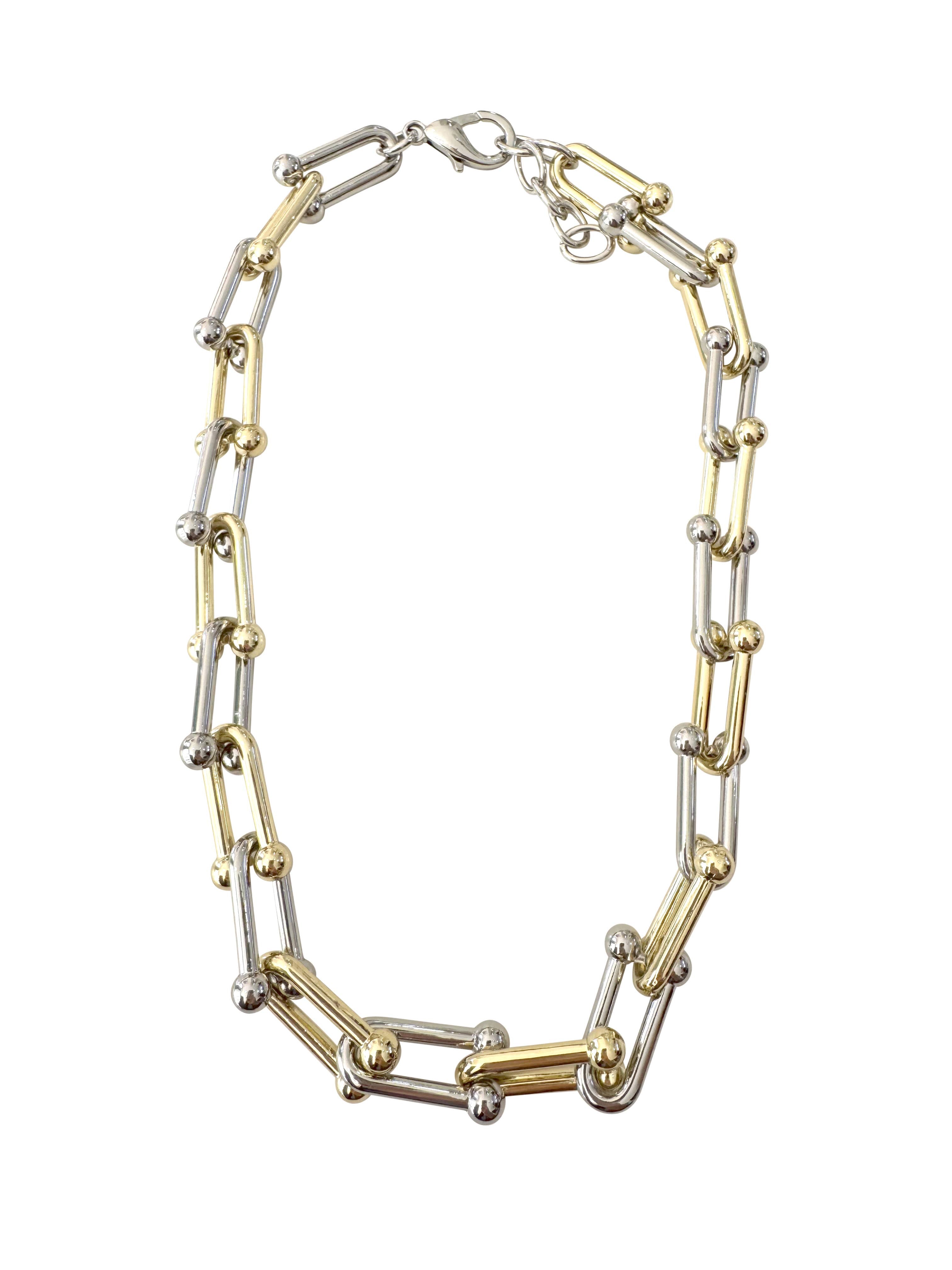 Gia Two Tone Chain Link Necklace