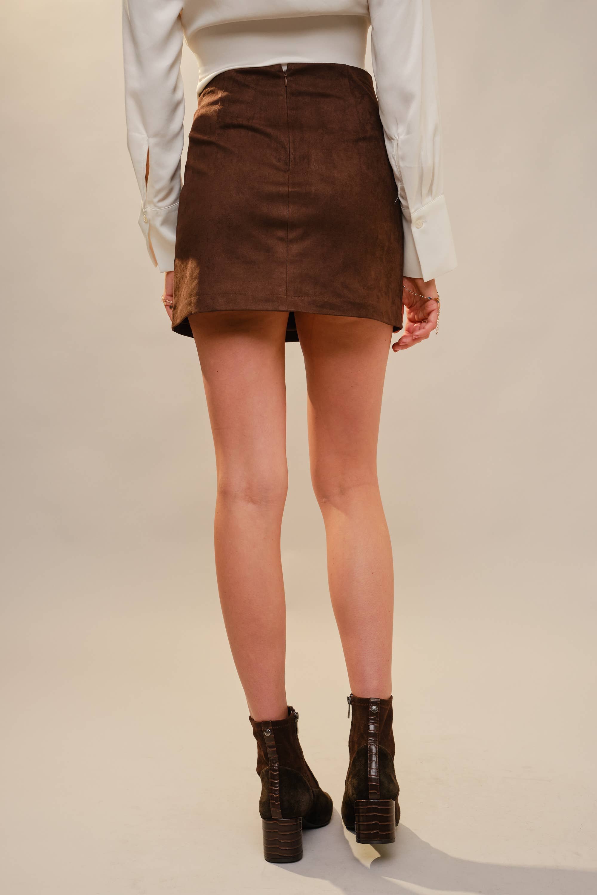 Saddle Ridge Faux Suede Mini Skirt