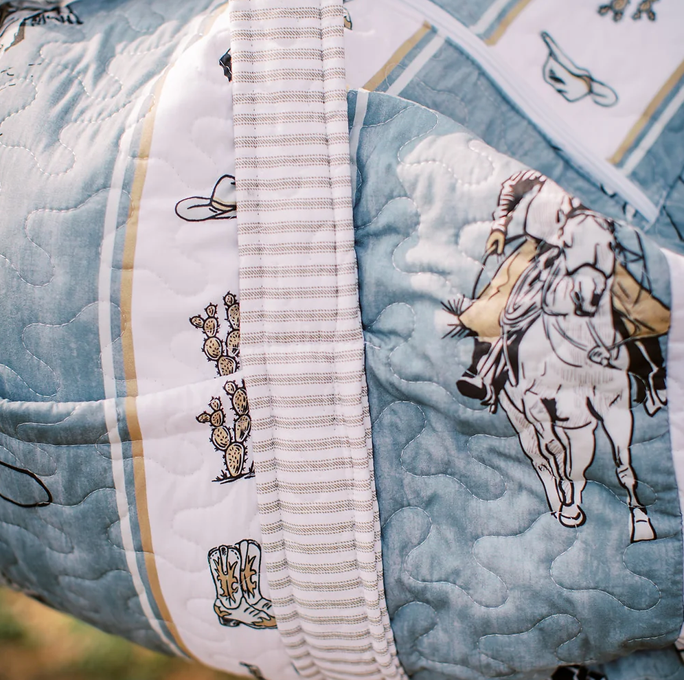 The Dust & Denim Quilted Weekender Duffle Bag
