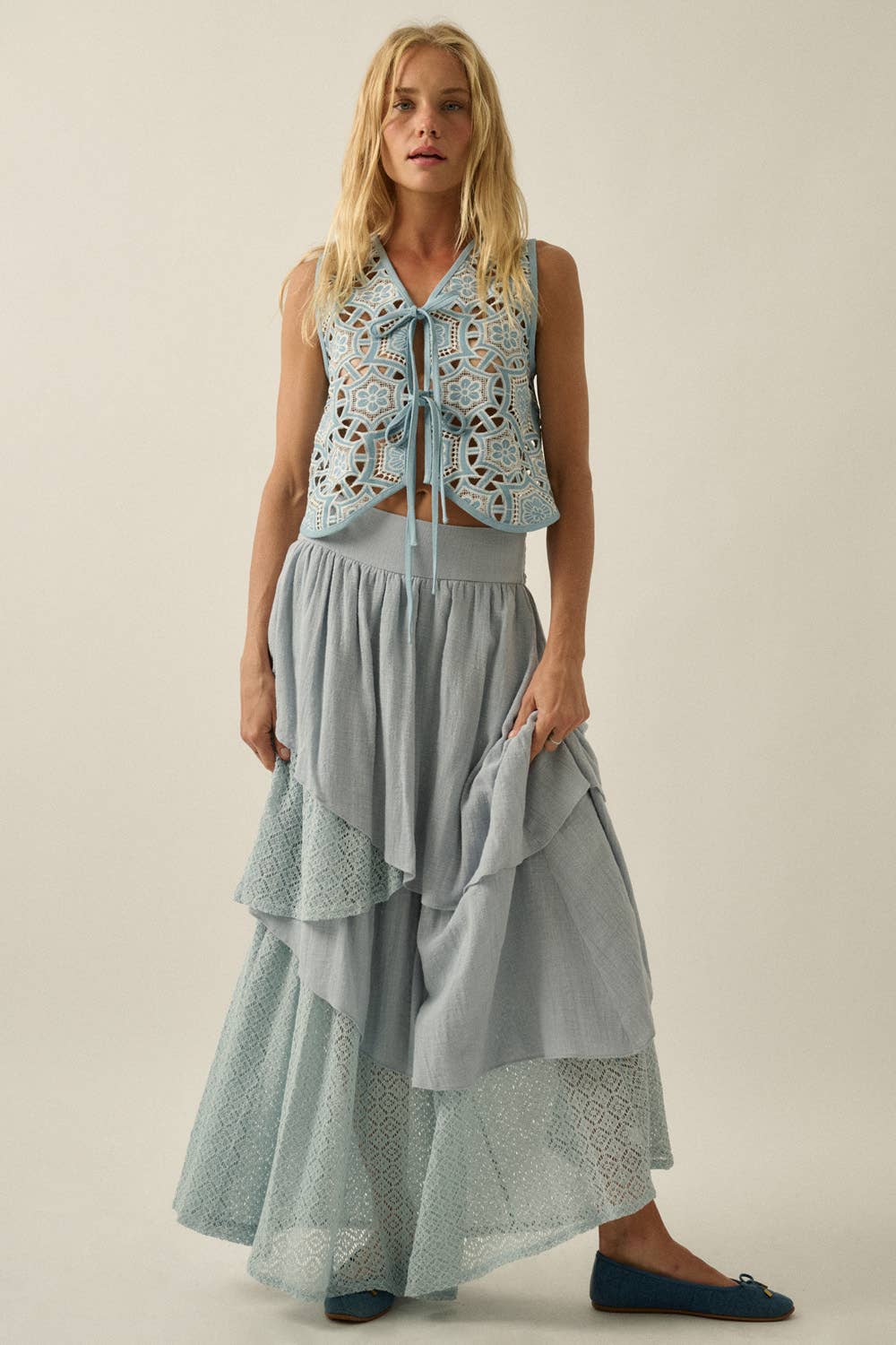 The Prairie Bloom Denim Vest
