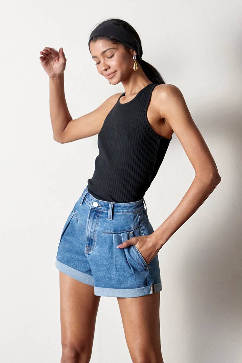 The Westward Roll Denim Shorts