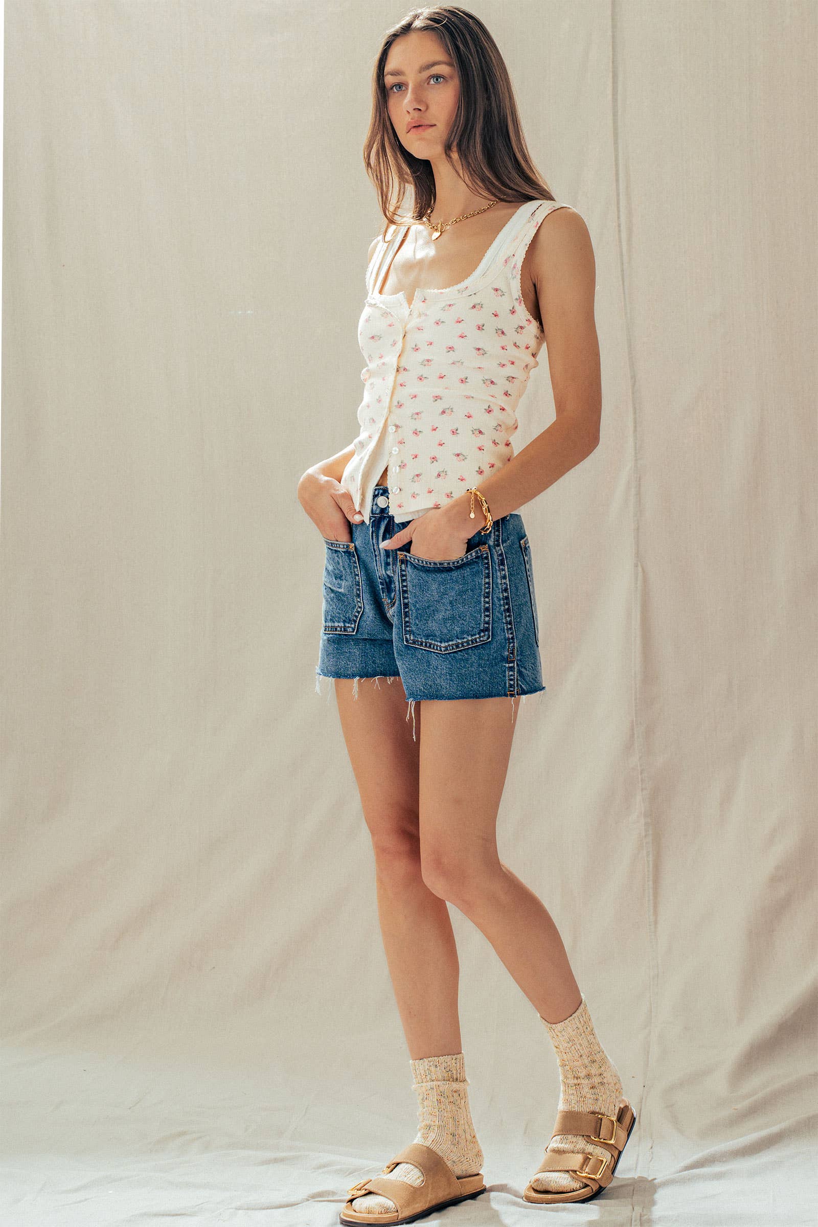 The Wildflower Button Tank